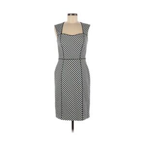 White House Black Market Checkered Cut-Out Sheath Dress